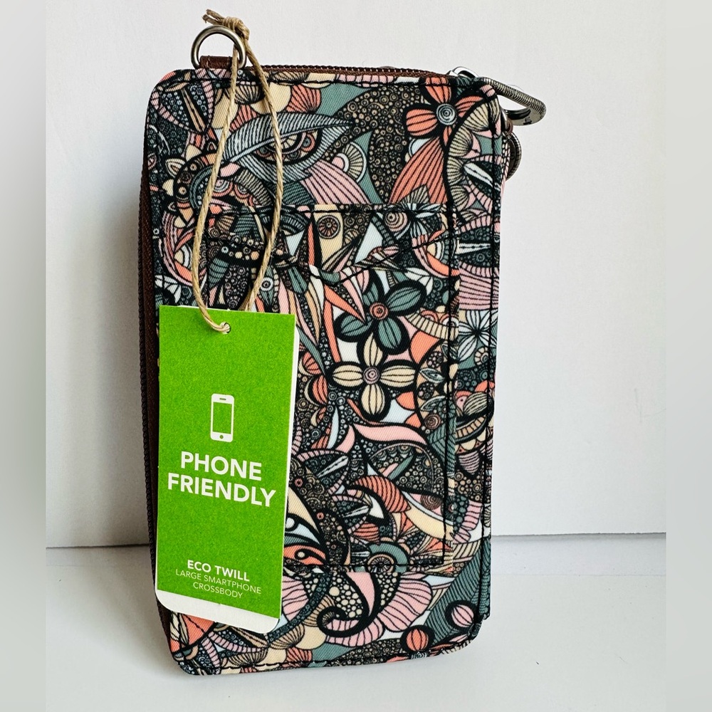 Sakroots Floral Phone Case Wristlet - Pink and Brown - Picture 3 of 3